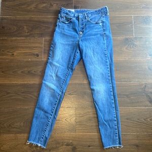 Gap 28/6R raw hem button fly high rise jegging